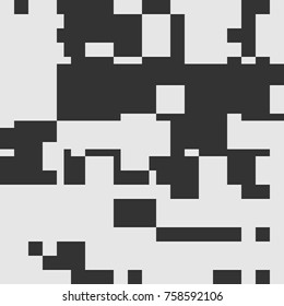 Black and White Abstract Rectangles Graphic Art, Rounded Rectangles Art Background, Black and White Background, Pixel Art Design Element, Digital Camouflage