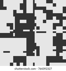 Black and White Abstract Rectangles Graphic Art, Rectangles Art Background, Black and White Background, Pixel Art Design Element, Digital Camouflage