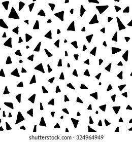 Black and white abstract seamless hand drawn texture design for backgrounds. Vector illustration.