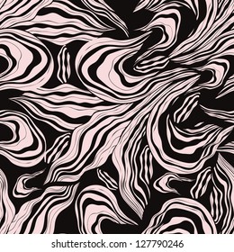 Black and white abstract seamless pattern with floral designs