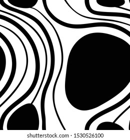 Black and white abstract seamless pattern