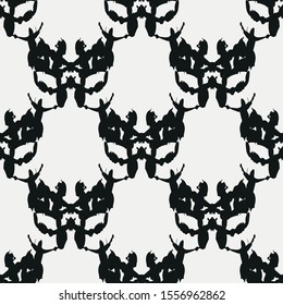 black white abstract seamless pattern for design