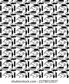 
black and white abstract seamless pattern texture allover repeat vector design background 