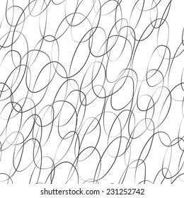 black and white abstract seamless pattern with round shapes