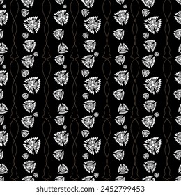 black and white abstract seamless pattern graphic design print for fabric home wear surface design packaging vector illustration