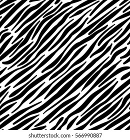 Black And White Abstract Seamless Pattern From Line Work