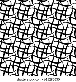 Black and white abstract seamless pattern. Monochrome fabric texture