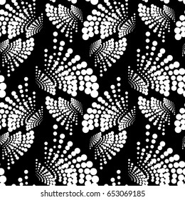 Black and white abstract seamless pattern with dots. Modern stylish texture. Repeating geometric tiles. Vector clip art.