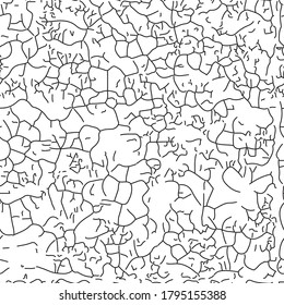 Schwarz-Weiß-Abstrakte nahtlose Textur. Schwarze Risse auf weißem Hintergrund