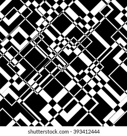 black and white abstract seamless vector  pattern