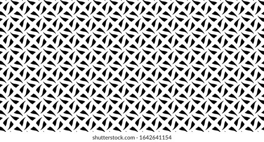 Black and white abstract shapes pattern elegant repeat motif. Simple geometric all over print block for apparel textile, patchwork fabric, swimwear, silk scarf, bandana, mens shirt, fashion garment.