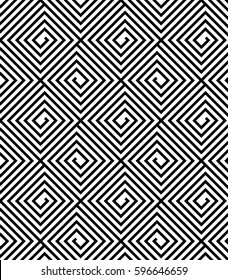 black and white abstract shapes, square pattern background