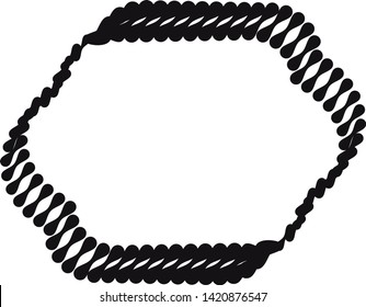 Black and white abstract silhouette frame