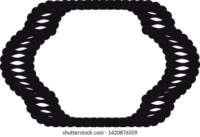 Black and white abstract silhouette frame