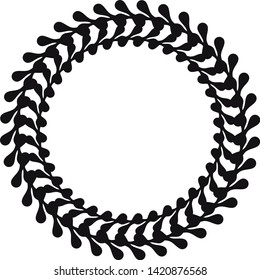 Black and white abstract silhouette frame