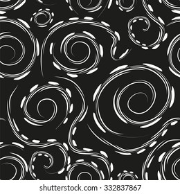 black and white abstract spiral  pattern