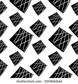black and white abstract squares. Seamless pattern