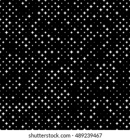 Black and white abstract starry night sky pattern background