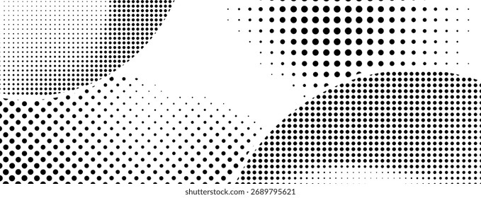 Black and white abstract stippling texture featuring soft waves and fine noise grain. Great for backgrounds or overlays.