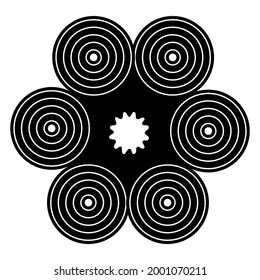 Black and white abstract striped background. Optical Art.