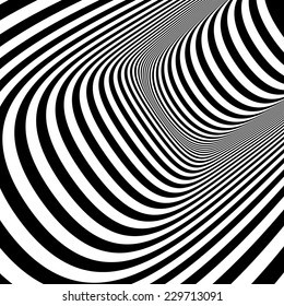 Black White Background Pattern Optical Illusion Stock Vector (Royalty ...