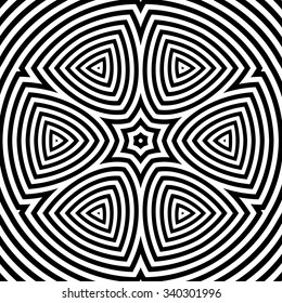 Abstrakter schwarz-weißer abstrakter Hintergrund. Vektorgrafik.