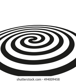 Black and white abstract striped background. Optical Art. Vector illustration.