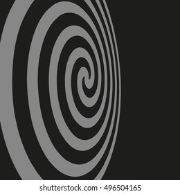 Black and white abstract striped background. Optical Art. Vector illustration.