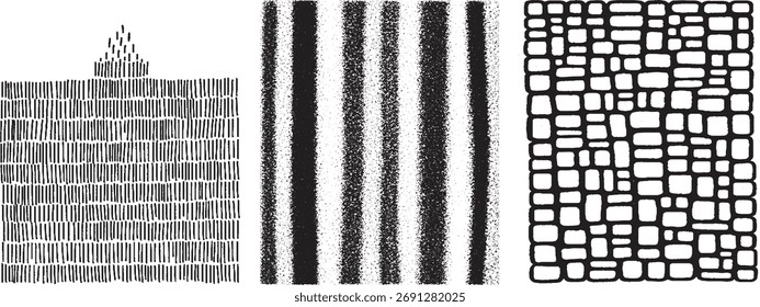 Patrón de rayas abstractas en blanco y negro con diseño de textura áspera