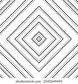 black and white abstract stripes seamless pattern backdrop wallpaper - minimal hand drawn lines geometric background - monochrome chevron vector line art illustration