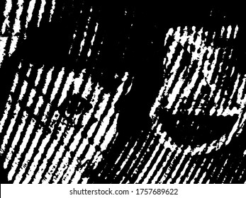 Black and white abstract surrealism background. Monochrome dark texture. Chaotic spots of black paint on white. Urban style pattern of ink splattered blots. The pattern of the worn surface