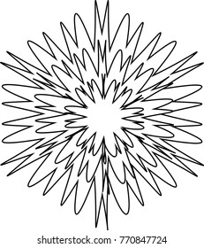 black and white abstract symbol