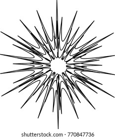 black and white abstract symbol