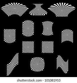 Black and white abstract symbols or emblem