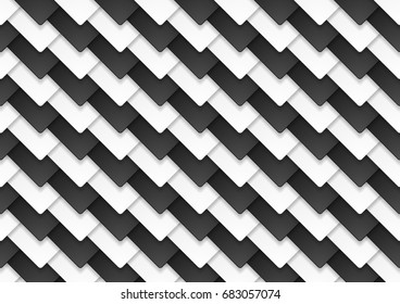 Black and white abstract tech contrast squares vector background