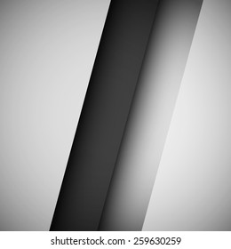 Black and white abstract technology background with gradients, realistic shadows and vignetting for internet sites, web user interfaces, UI, applications, apps and presentations. Vector illustration.