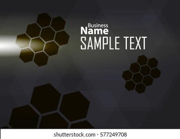 Black and white abstract template for card or banner. Metal Background with waves and reflections. Business background, Illustration of abstract background with a metallic element
