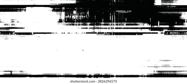 Black and white abstract textured background with horizontal lines and scattered dots