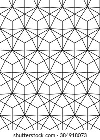 Patrón de textura geométrica sin fisuras abstracta en blanco y negro. Vector contrasta el fondo textil con cubos y cuadrados. Cubierta gráfica contemporánea futurista.