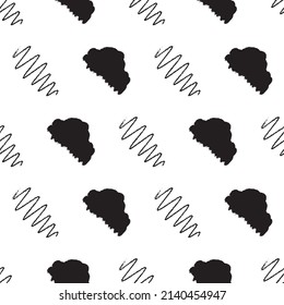 Black and white abstract textured pattern vector