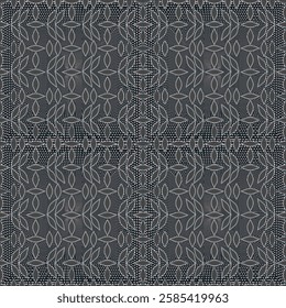 Black and white abstract textured pattern with seamless design for wallpaper, fabric, or decoration