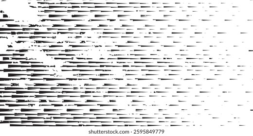 Black and white abstract transition pattern with stripes effect. Illusion effect for background and t-shirt design. Vector Format Illustration