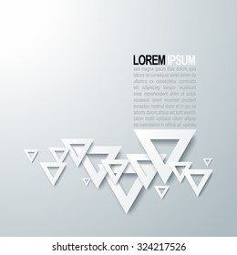 Black White Abstract Triangles Graphic Art Design 3D Minimalistic Vector Background Illustration EPS10