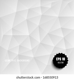 Black and White Abstract Triangles Vector Background