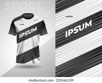 black white abstract tshirt sports jersey design for football soccer racing gaming motocross cycling running