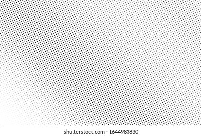 Black   white abstract vector halftone  Frequent half tone shade texture  Retro effect overlay  Diagonal dotted gradient  Dot pattern transparent backdrop  Industrial halftone perforated texture