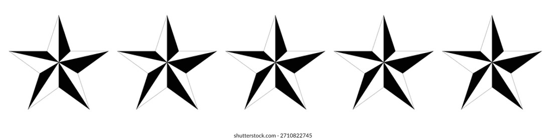 Fondo de Ilustración vectorial abstracto en blanco y negro con grúa de papel de origami y diseño de símbolos de estrellas