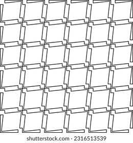 Black and white abstract vector image. Stylish texture with figures from lines for web page, textures, card, poster, fabric, textile. Monochrome graphic repeating design. Monochrome pattern.