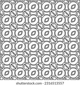 Abstraktes, schwarz-weißes Vektorbild. Stilvolle Textur mit Figuren von Linien für Web-Seite, Texturen, Karte, Poster, Stoff, Textilien. Monochrome grafische Wiederholungsdesign. Monochrome Muster.