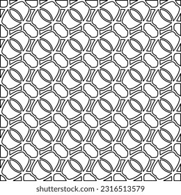 Black and white abstract vector image. Stylish texture with figures from lines for web page, textures, card, poster, fabric, textile. Monochrome graphic repeating design. Monochrome pattern.